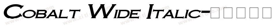 Cobalt Wide Italic字体转换